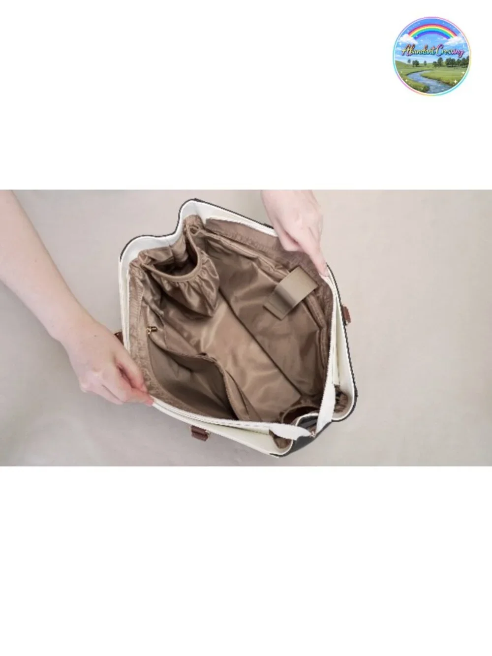 Waterproof PU Leather Laptop Tote Bag for Women Work Teacher with Large Cup